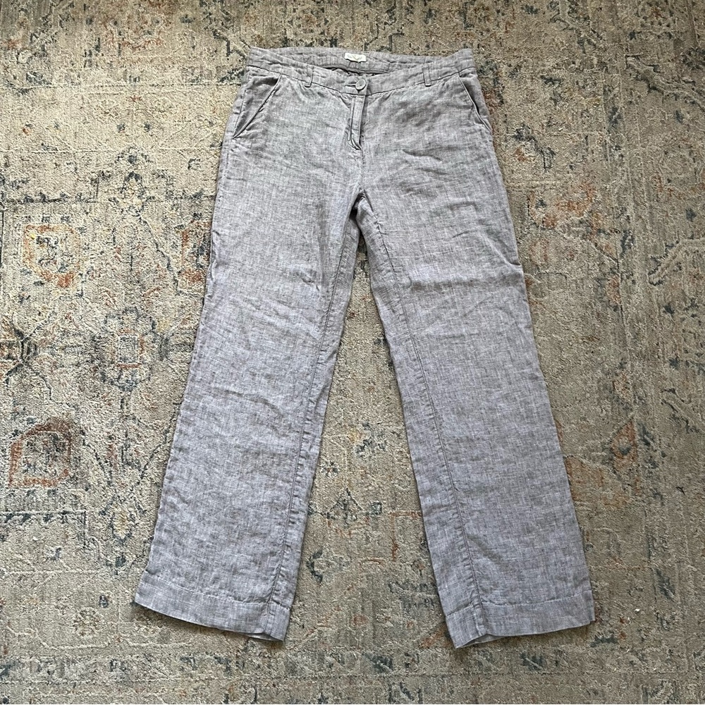 Garnet Hill Gray Linen Pants